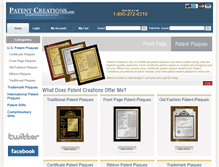 Tablet Screenshot of patentcreations.com